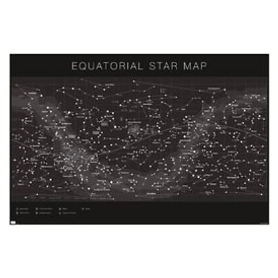 Astrology Equatorial Star Map Poster 22.37in x 34in