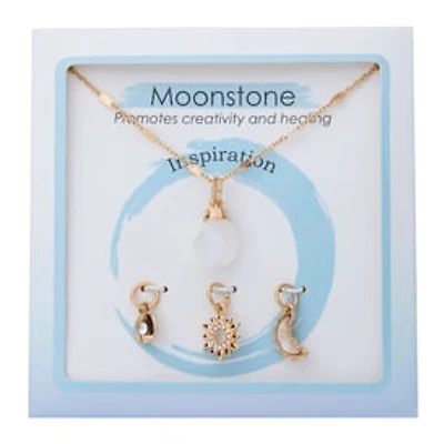 Faux Crystal interchangeable Charm Necklace