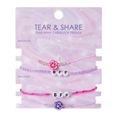 Tear & Share Beaded Friendship Bracelets 4-Pack
