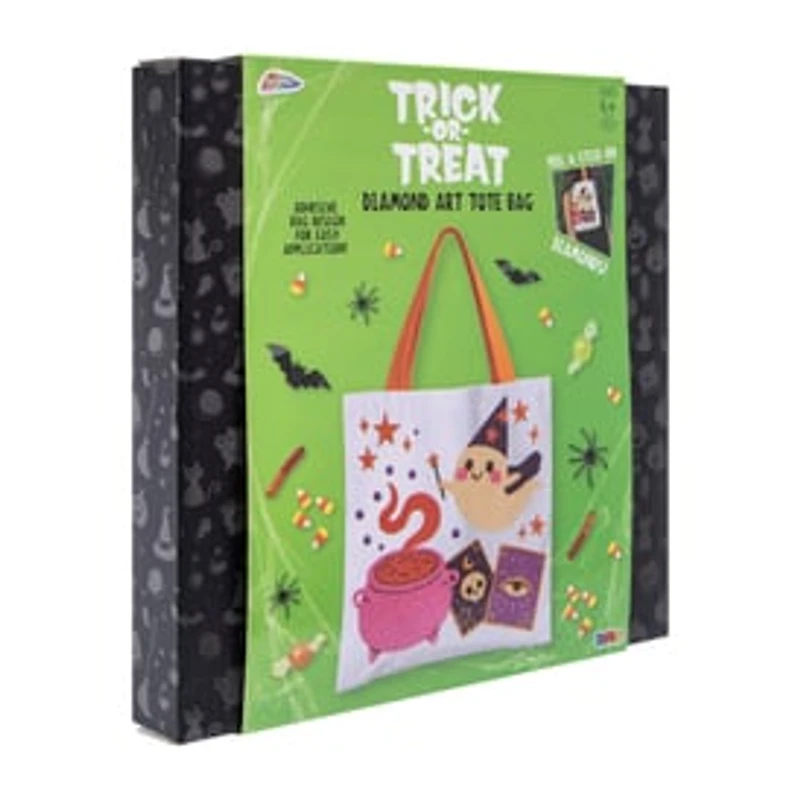 Grafix® Trick Or Treat Diamond Art Tote Bag Set