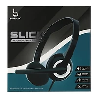 Slick Wired Headset With Boom Mic