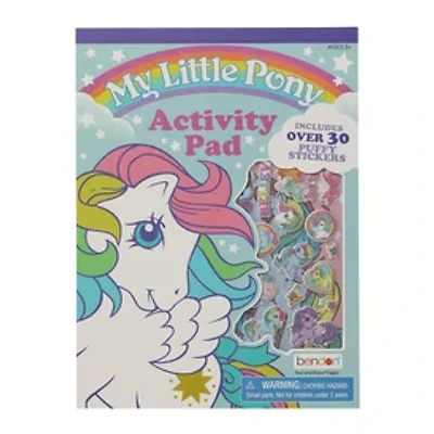 Retro My Little Pony® Activity Pad With Over 30 Puffy Stickers