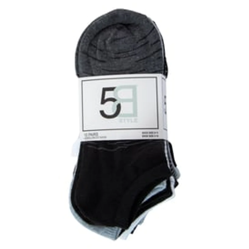 Juniors Ankle Socks 10-Pack - Black