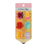 School-Themed Claw Clips 6-Pack