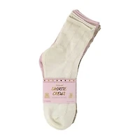 Juniors Shortie Crew Socks 3-Pairs