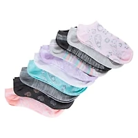 Low-Cut Ankle Socks 10-Pack - Pastel Paisley