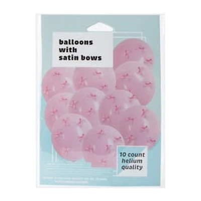 Balloons With Satin Bows 10-Count