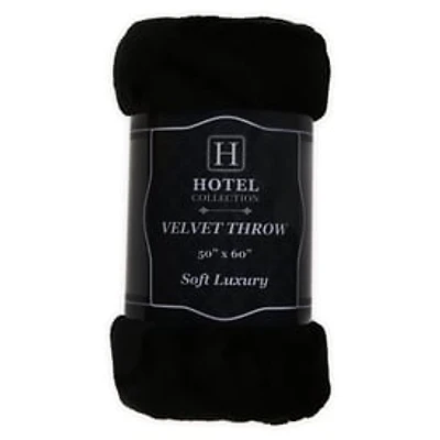 Hotel Collection Plush Velvet Throw Blanket 50in x 60in