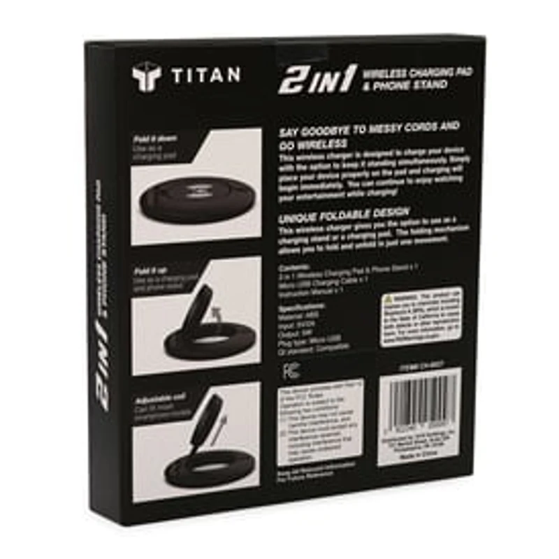 2 in 1 Wireless Charging Pad & Phone Stand