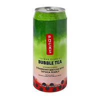 Pocas Strawberry Matcha With Tapioca Pearls Bubble Tea Drink 16.5oz