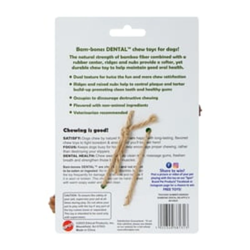 Bam-Bones Dental™ Apple-Flavored Pet Dogs Toy