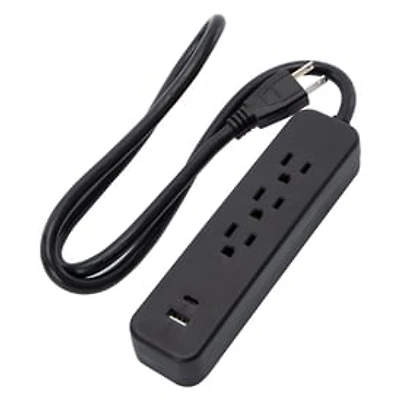 3-Outlet Power Strip, 3ft