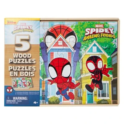 Marvel Spidey & His Amazing Friends Wood Puzzles 5-Count