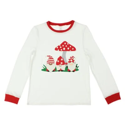 Juniors Holiday Pajama Top - Mushroom Gnomes