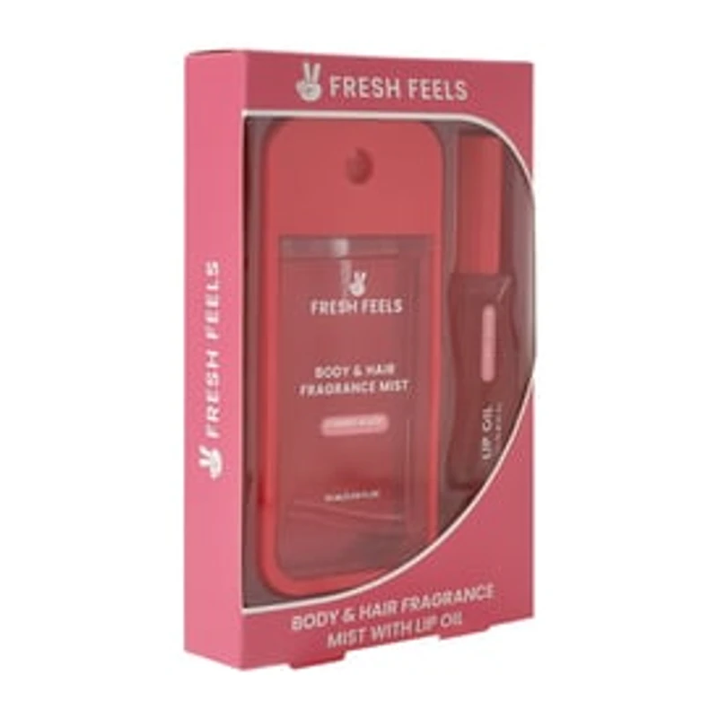 Fresh Feels Cherry Glaze Body & Hair Fragrance Mist With Lip Oil