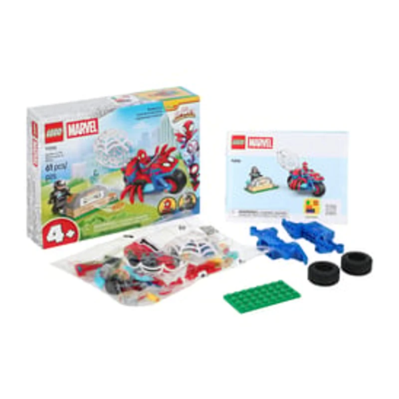 LEGO® Marvel Spidey & Amazing Friends Spidey On His Motorcycle Vs. Rhino Building Toy