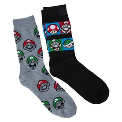 Young Men's Super Mario™ Crew Socks 2-Pack