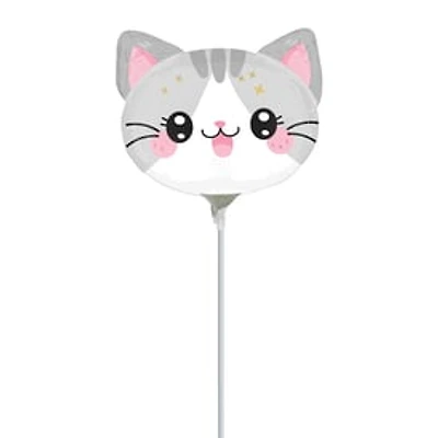 14in Cute Cat Stick Balloon