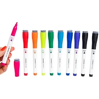 Dry Erase Markers With Built in Erasers 10-Pack