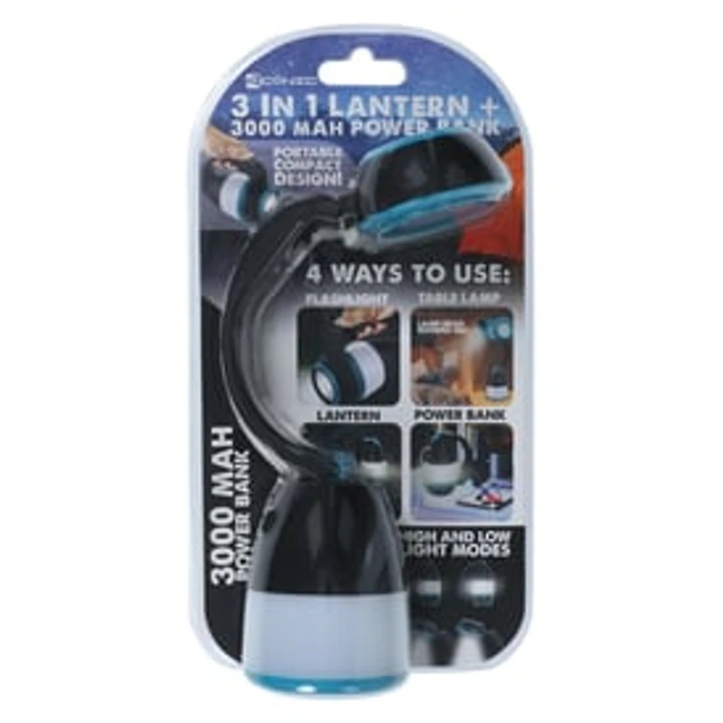 4-in-1 Waterproof Power Bank Lamp/Lantern/Flashlight