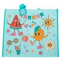 Summer Woven Shopper Tote Bag