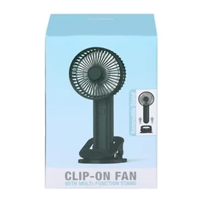 Clip-On Fan With Multi-Function Stand