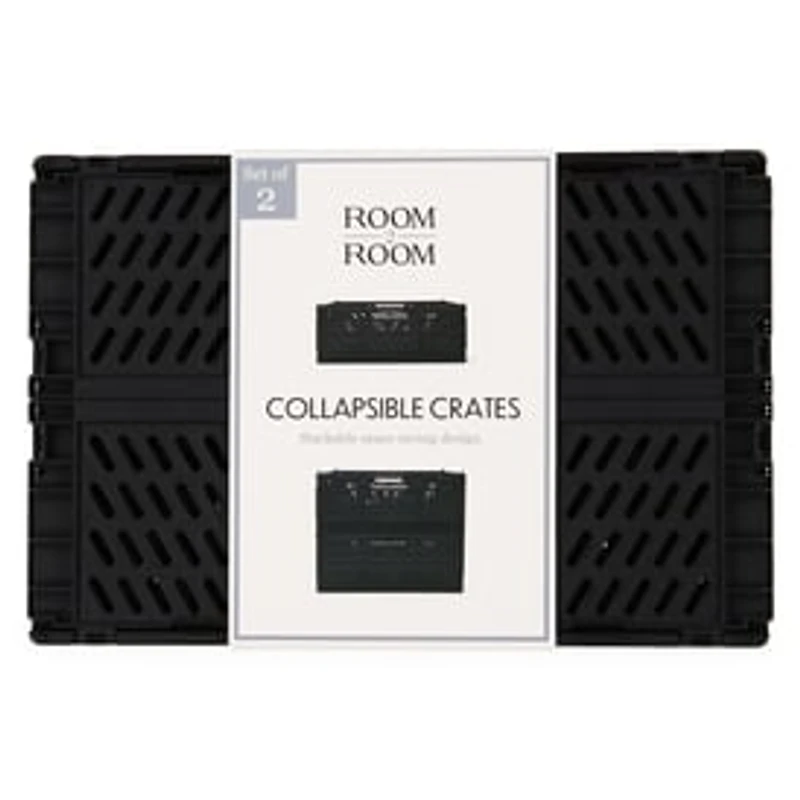 2-Count Collapsible Crate Storage Bins 8in x 12in