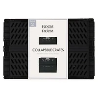 2-Count Collapsible Crate Storage Bins 8in x 12in