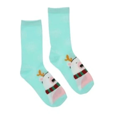 1-Pack Ladies Holiday Crew Socks