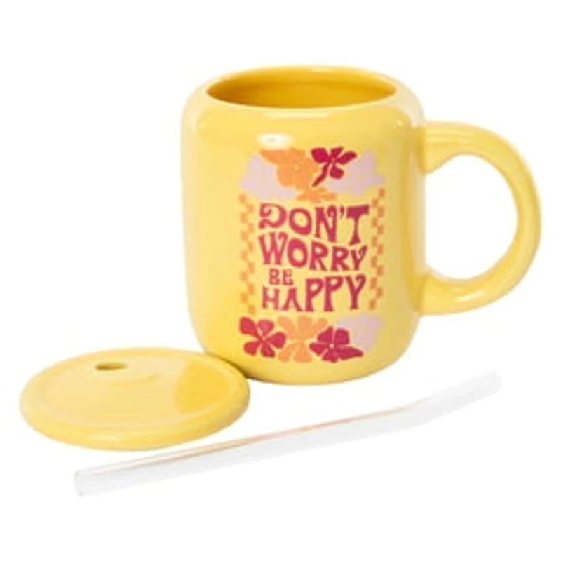 Printed Ceramic Sipper Mug With Lid