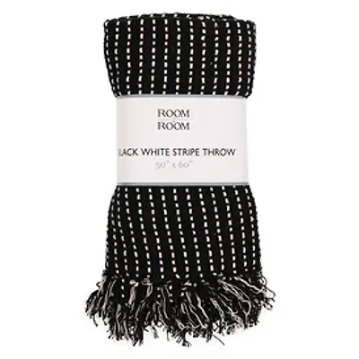 Contrast Stripe Throw Blanket 50in x 60in