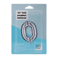 INFLATED Foil Number Balloon 34in