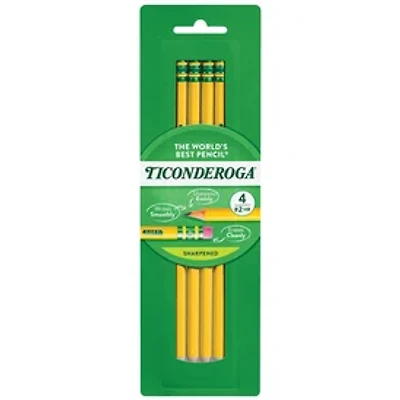 Ticonderoga® #2 Pencils Hb Sharpened 4-Pack