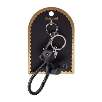 Charmed Black Bear Charm Key Ring