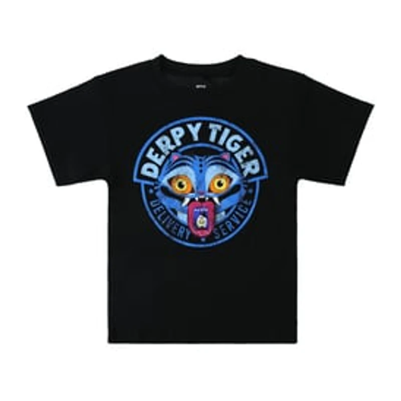 Juniors KPop Demon Hunters Derpy Tiger Delivery Service Graphic Tee