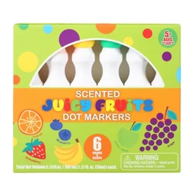 Scented Juicy Fruits Dot Markers 6-Pack
