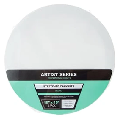 10in Circle Stretched Canvas 2-Pack