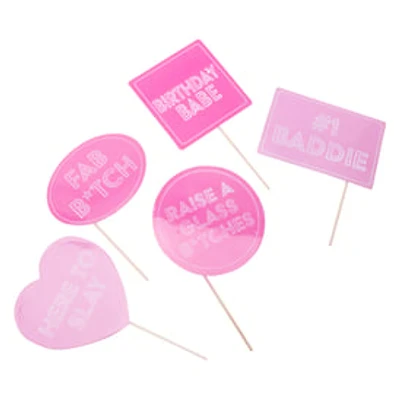 Birthday Photo Prop Signs 5-Pack