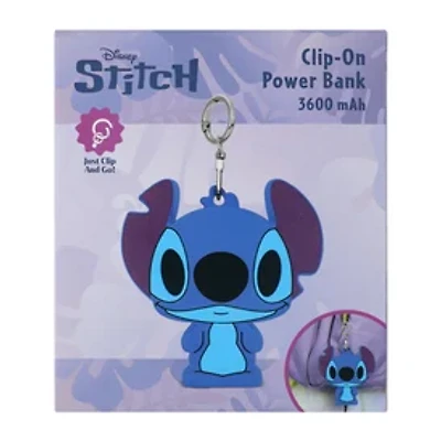 Disney Stitch Clip‑On Power Bank