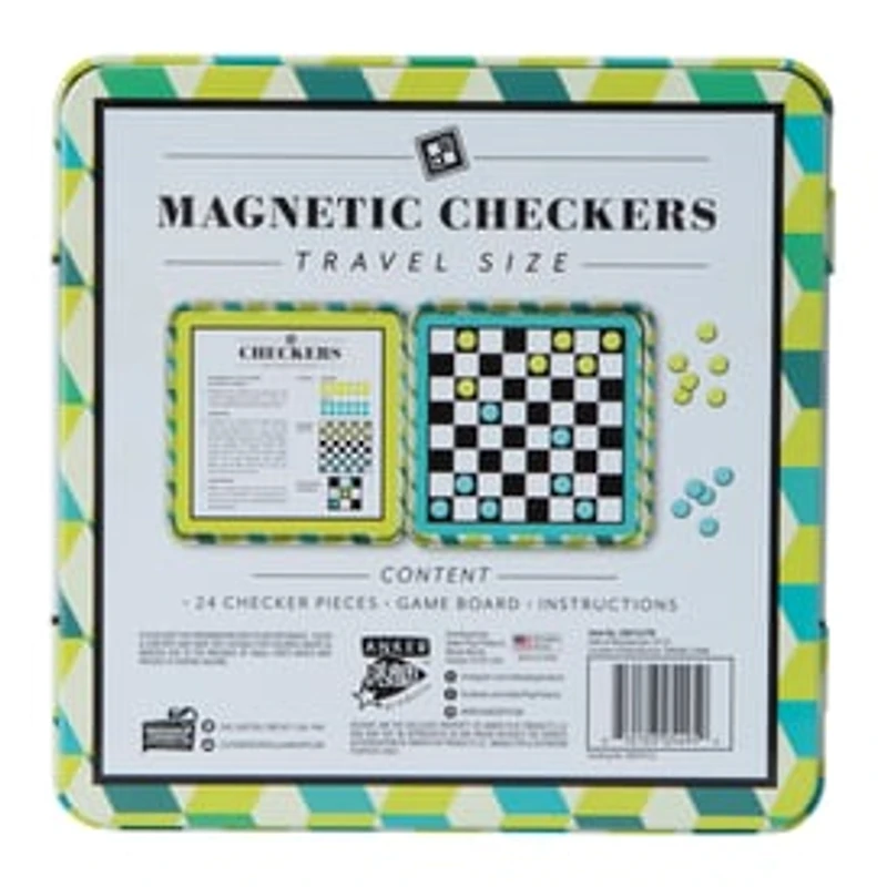 Travel Size Magnetic Checkers Board Game
