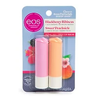 Eos® Blackberry Hibiscus & Sweet Peachsicle Lip Balm 2-Pack