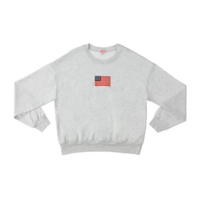 Juniors USA Crew Neck Graphic Sweatshirt