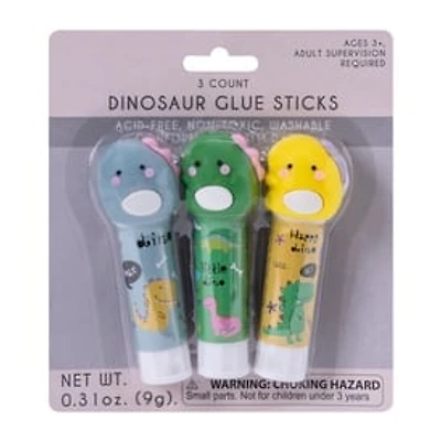 Dinosaur Glue Sticks 3-Pack 0.3oz