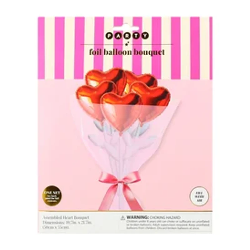 Valentine's Day Party Foil Balloon Bouquet Set