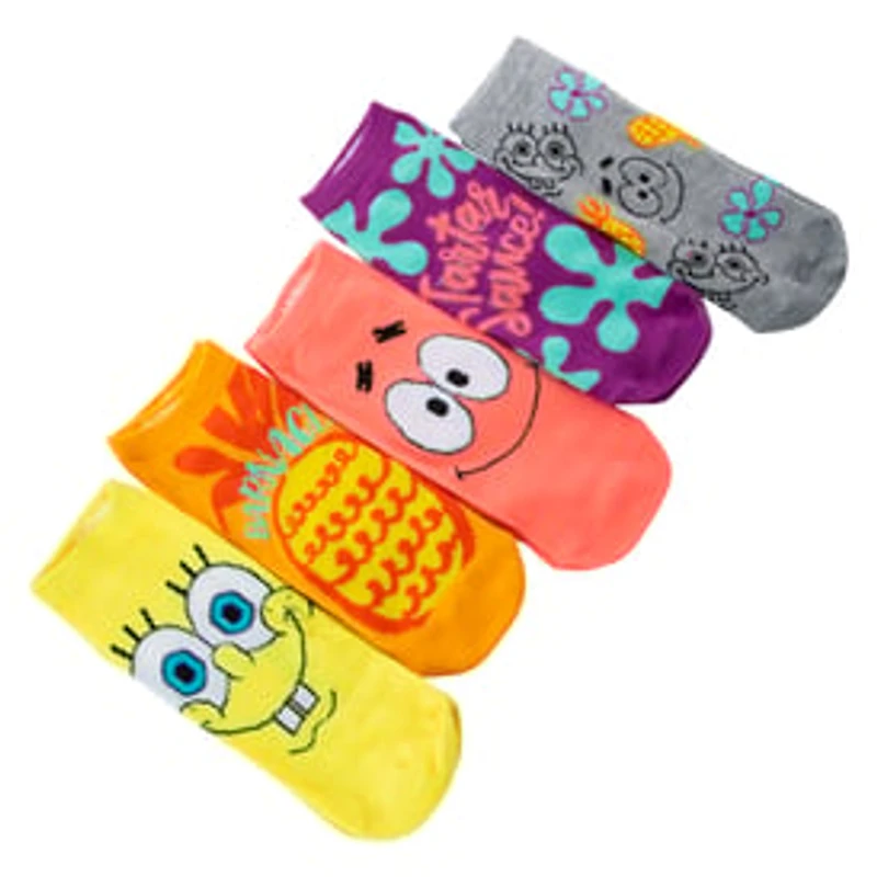 Ladies Spongebob Squarepants™ Low-Cut Socks 5-Pack