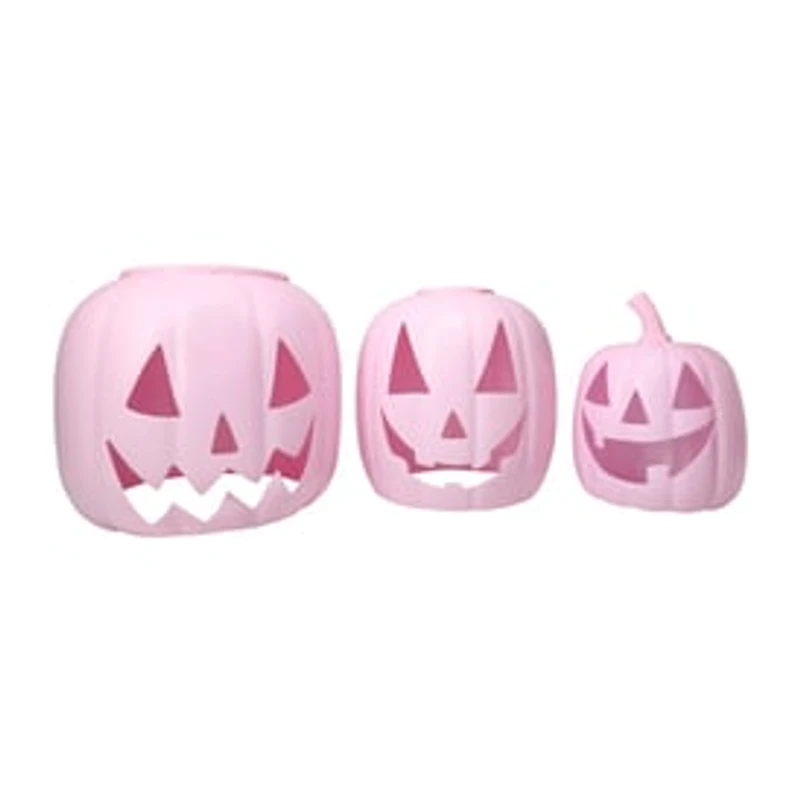 Pink Halloween Stacking Pumpkin