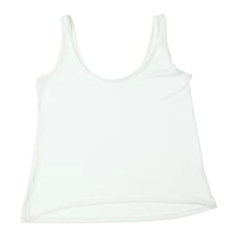 Juniors White Hacci Tank Top