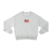 Juniors USA Crew Neck Graphic Sweatshirt