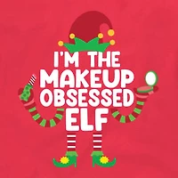 Makeup Obsessed Elf Christmas Graphic Tee