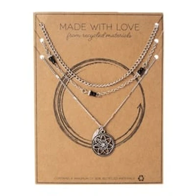 Made With Love Recycled Material Necklaces 3-Piece Set